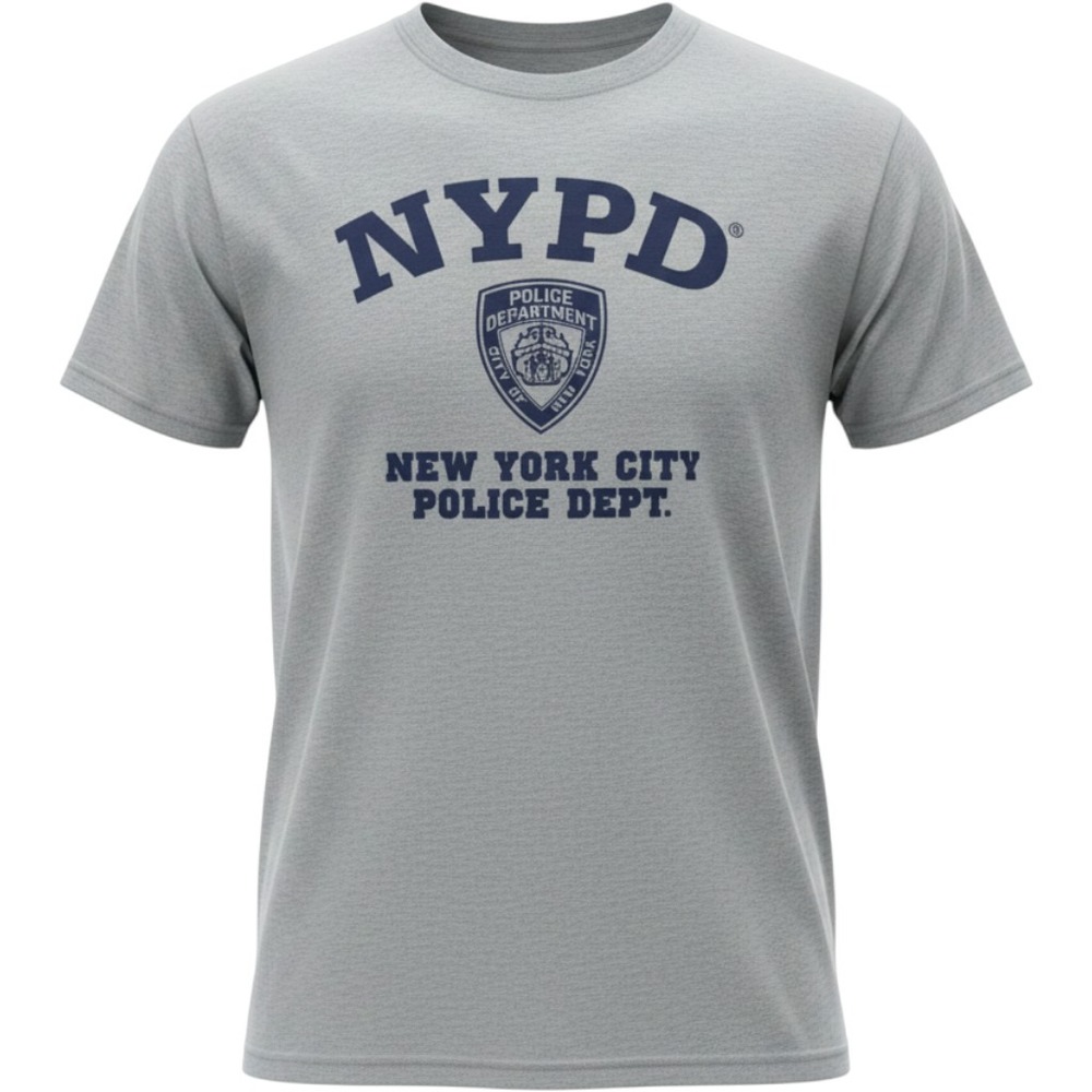 NYPD New York City Police Dept Men's Medium Graphic T-Shirt Gray Cotton Torkia